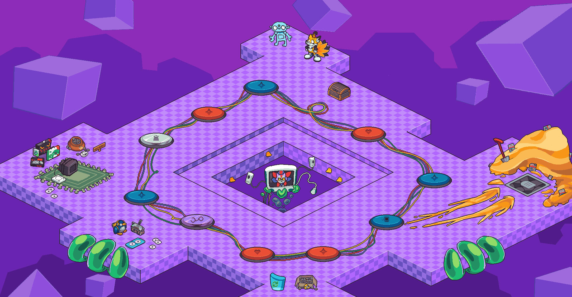 Ultimate Jello Party Concept Art: Tutorial Map - Scematic and Design